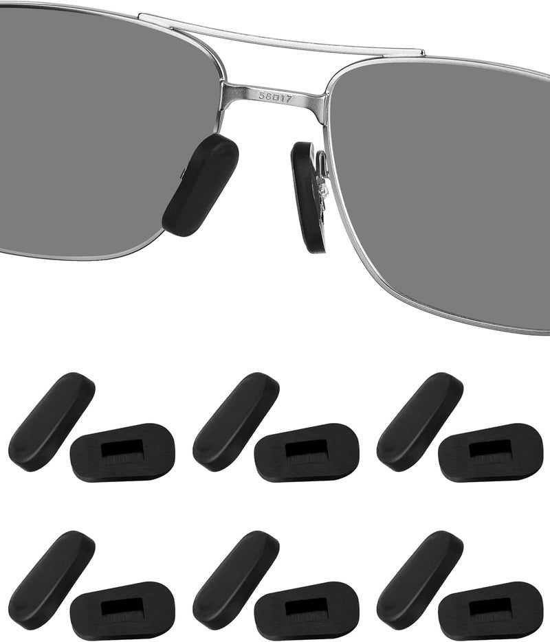 HILEEN 6 Pairs Nose Pads Covers, Slip-on Silicone Nose Pads Covers, Anti-slip Nose Bridge Pads for Eye Glasses Sunglasses - Image 1